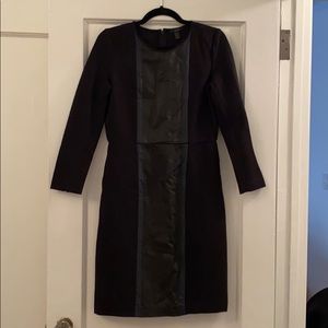JCrew Leather Panel Business Dress